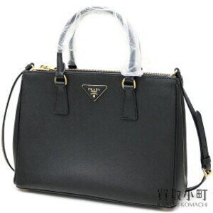 Prada Galleria Bag Saffiano Black Calfskin Shoulder Tote Nero Black